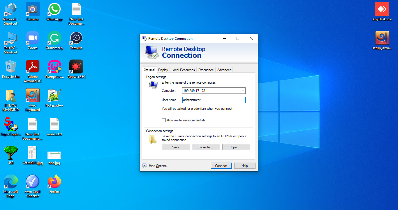show-hidden-option-for-remote-desktop-connection